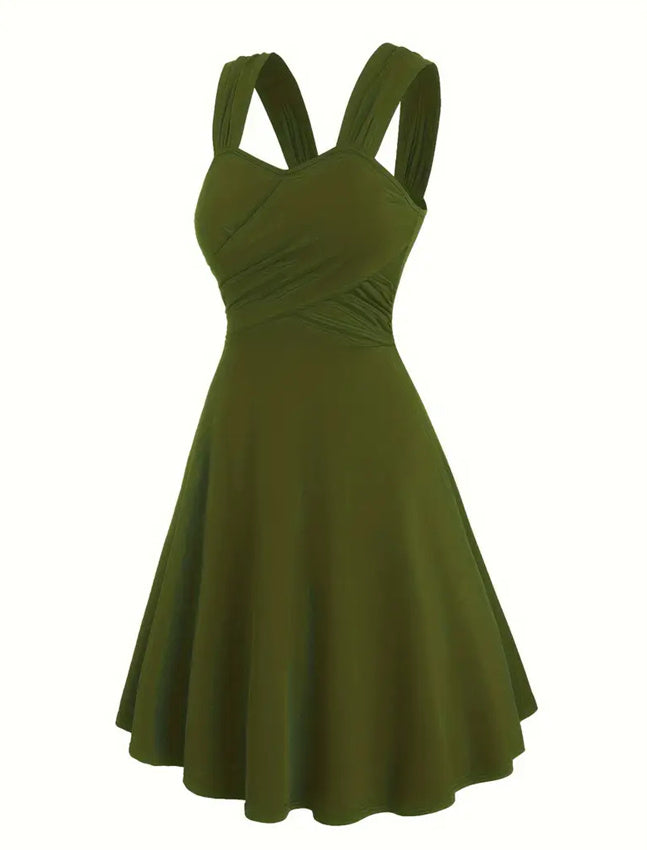Green Waist Dress BEUPFORLIFE.com
