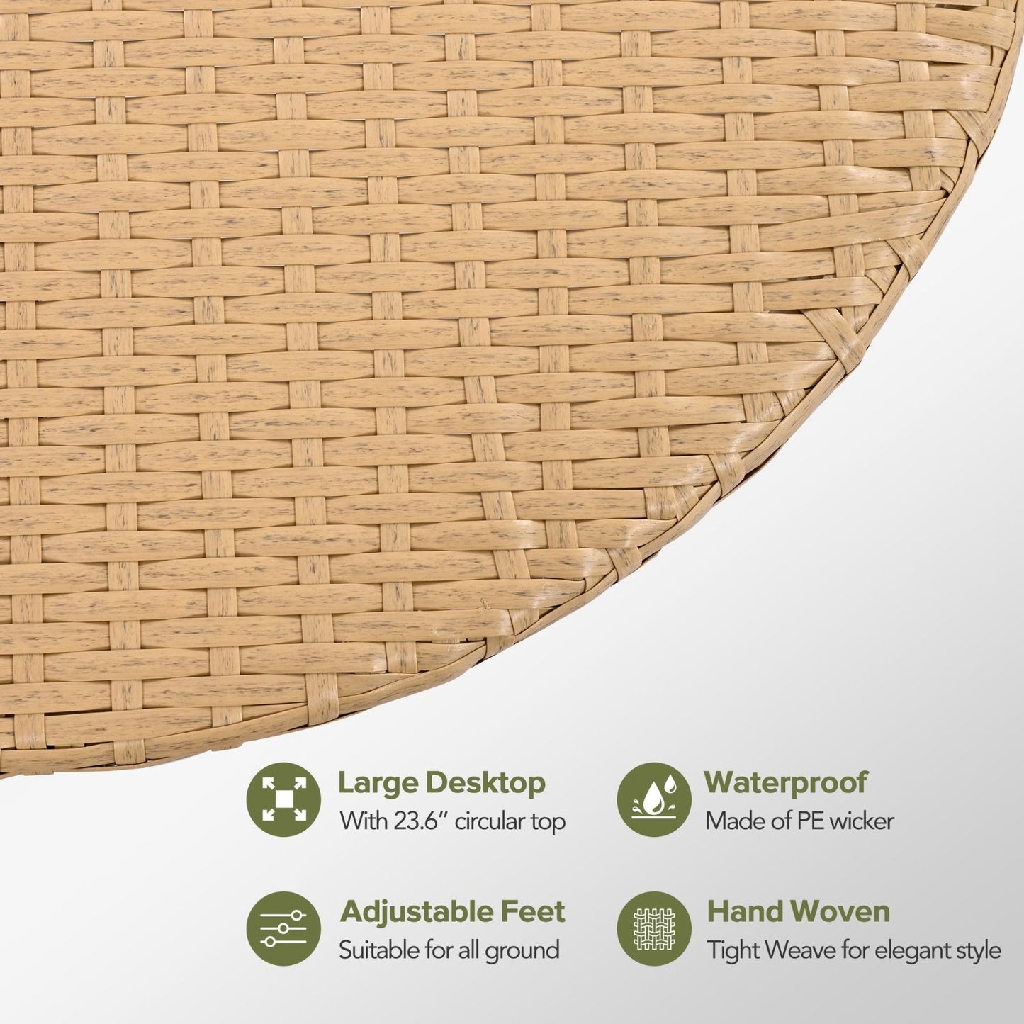 7 Piece Outdoor Patio Furniture, All-Weather Rattan Sectional Sofa Set BEUPFORLIFE.com