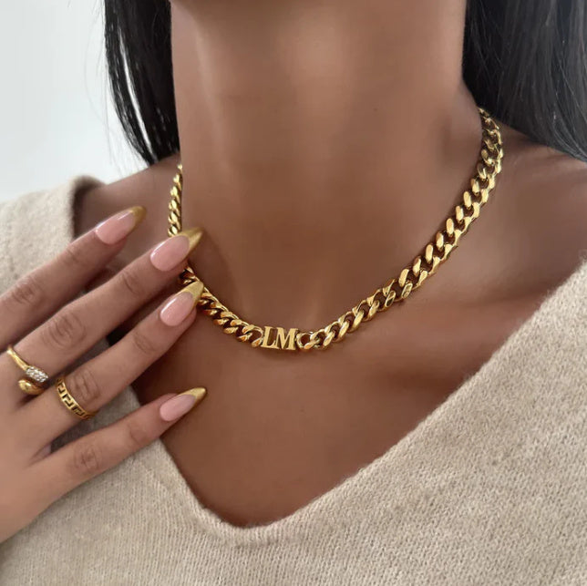 Custom Letter English Name Necklace BEUPFORLIFE.com