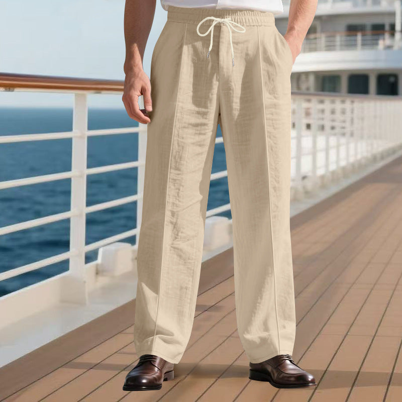 Loose Breathable Linen Leisure Men's Loose Beach Pants BEUPFORLIFE.com