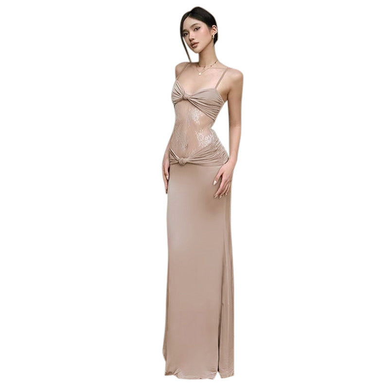 Women's Halter Sleeveless Lace Dress BEUPFORLIFE.com