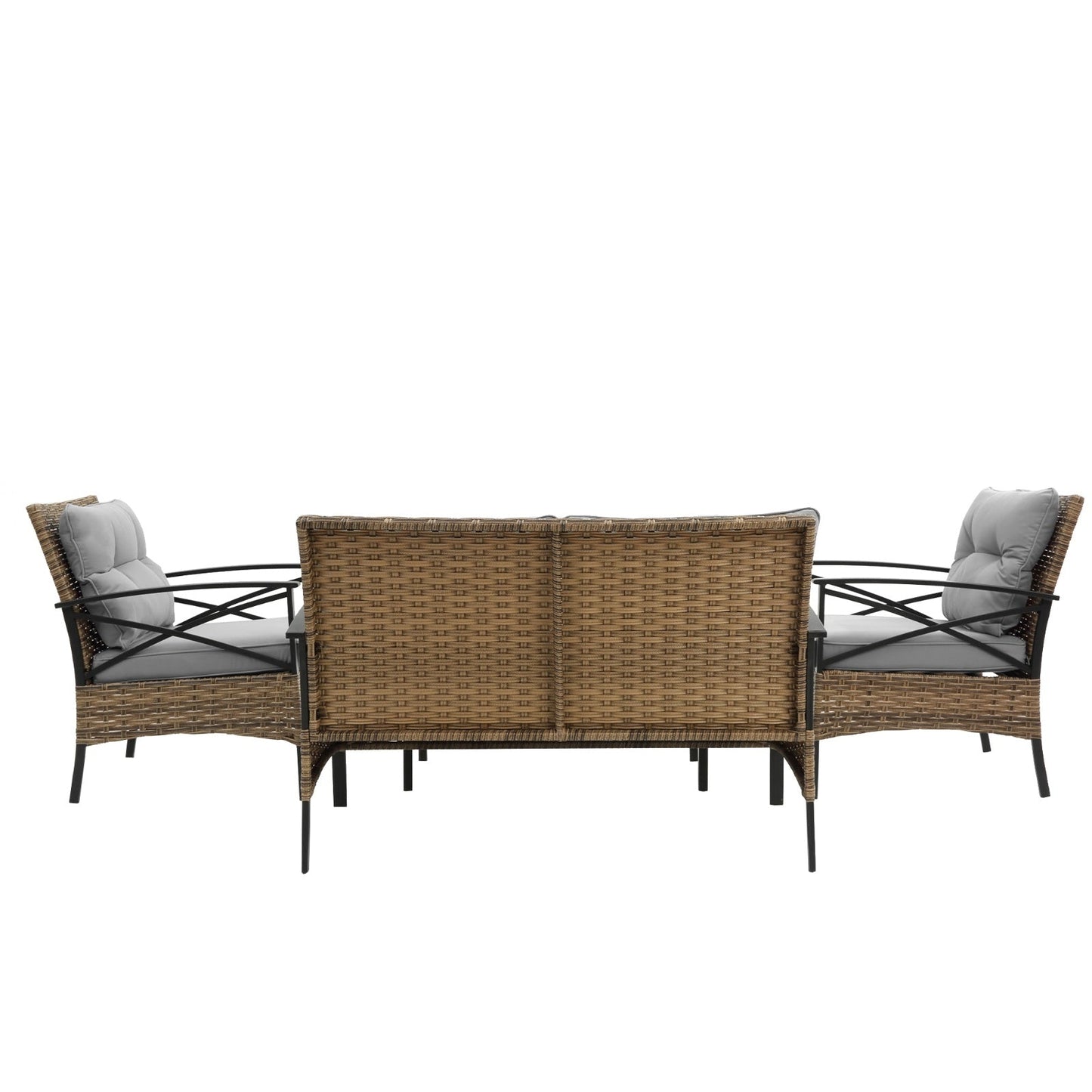 4 Piece Patio Sectional Sofa Set BEUPFORLIFE.com