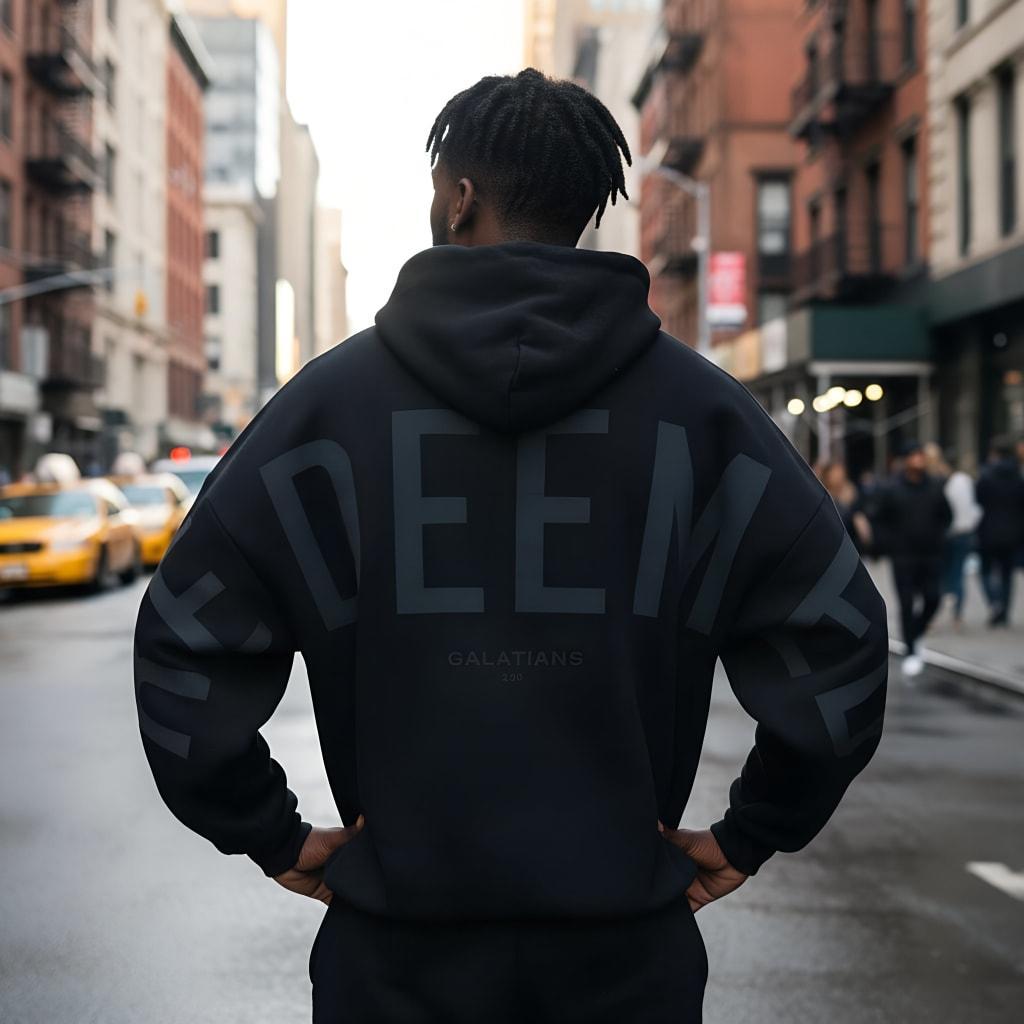 Word Printed Hoodie Be Up For Life