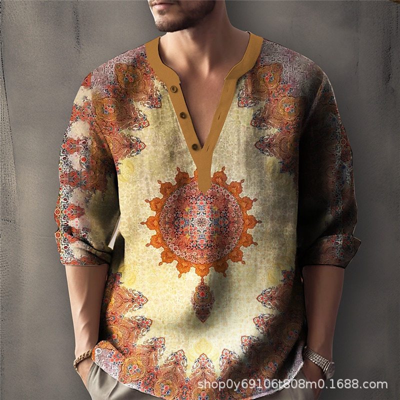 Printed Jacquard/Linen Sweater BEUPFORLIFE.com