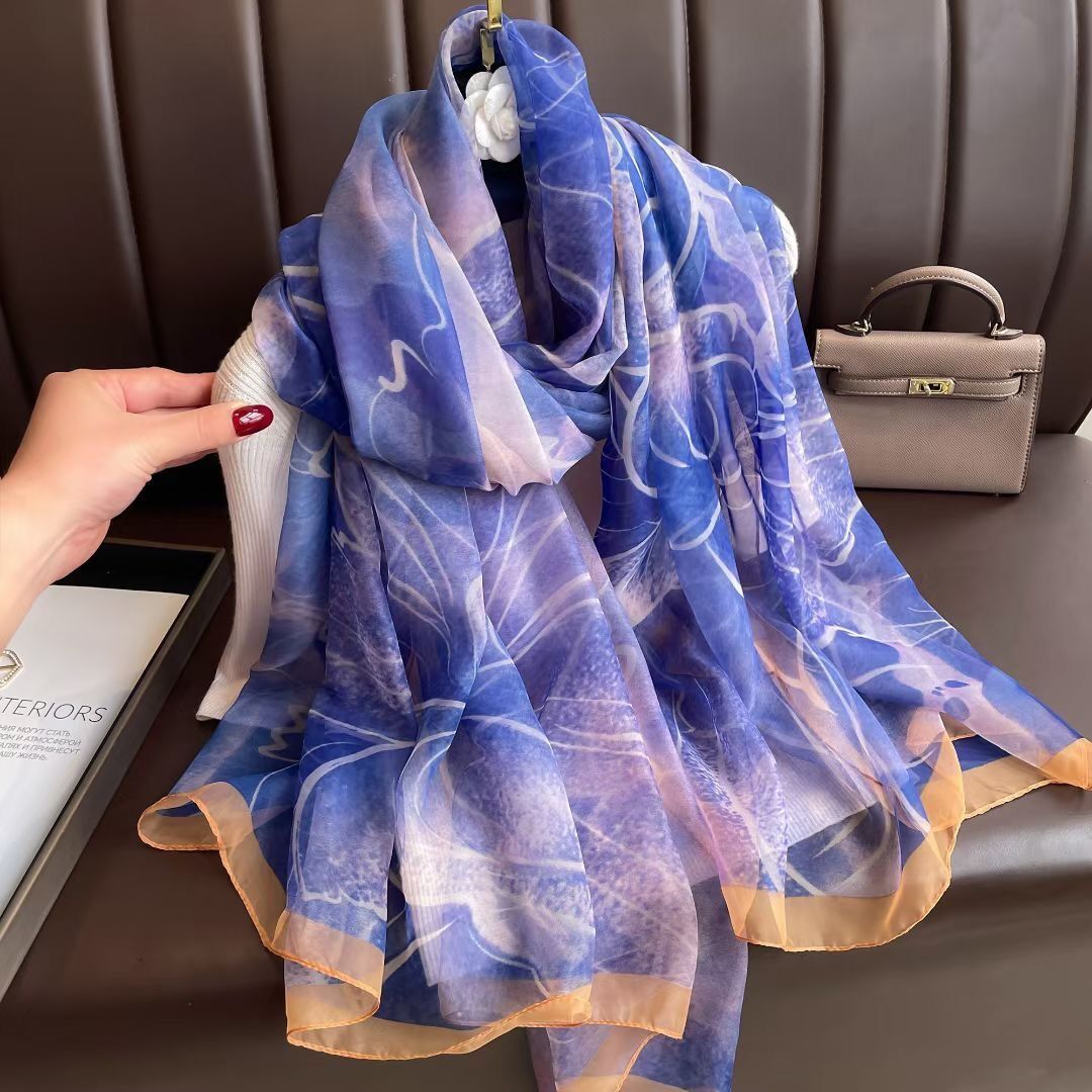 Elegant Silk Design Scarf BEUPFORLIFE.com