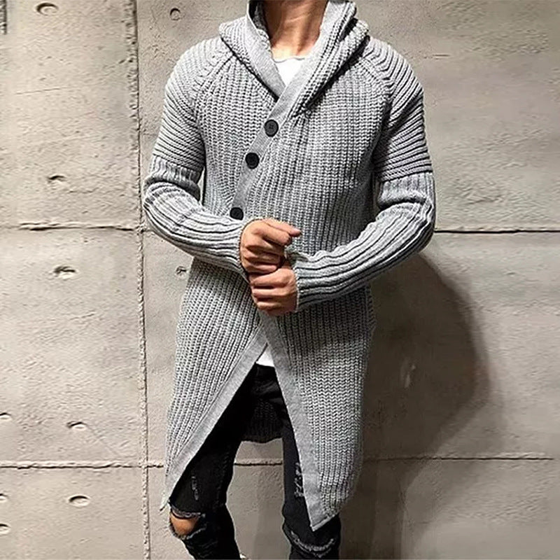 Long Knitted Hooded Sweater BEUPFORLIFE.com