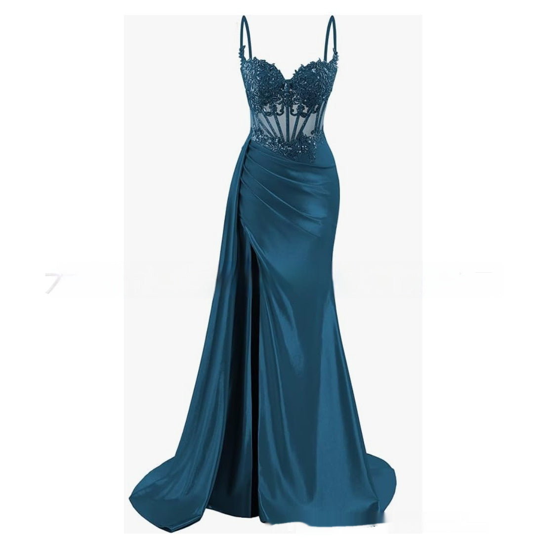 Lovely Satin Strapless Long Dress
