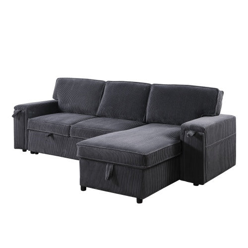 U STYLE Sleeper Sectional Sofa w/ Storage Space Be Up For Life