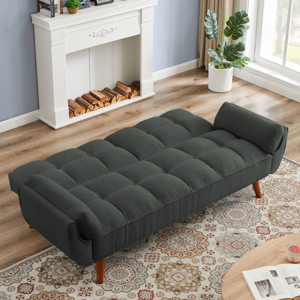 Linen Sofa w/ Adjustable Backrest And Easy Assembly Lounge Chair - Dark Gray BEUPFORLIFE.com