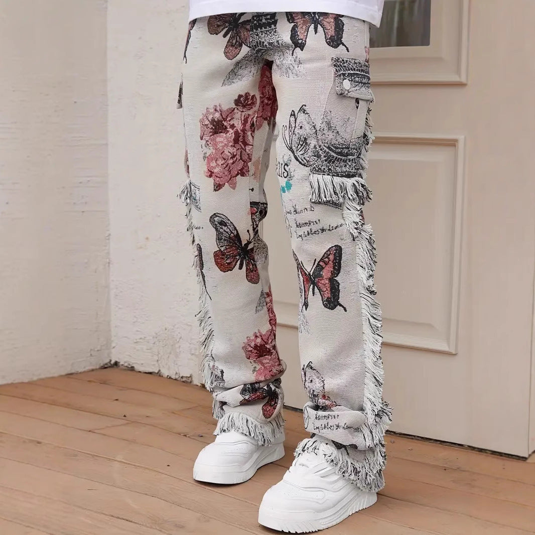 Digital Printed Slim Fit Jeans Be Up For Life