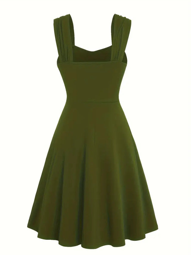 Green Waist Dress BEUPFORLIFE.com