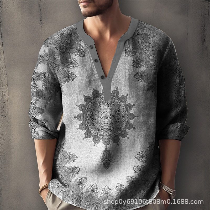 Printed Jacquard/Linen Sweater BEUPFORLIFE.com