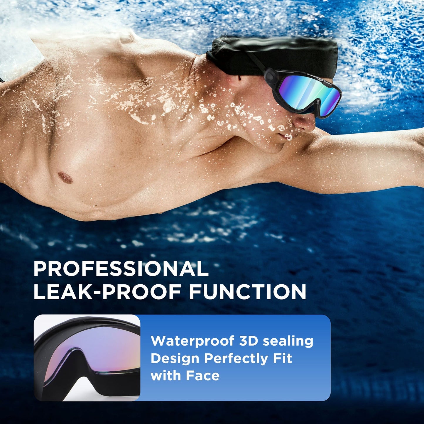 Set of 2 Pairs Of Swimming Goggles BEUPFORLIFE.com