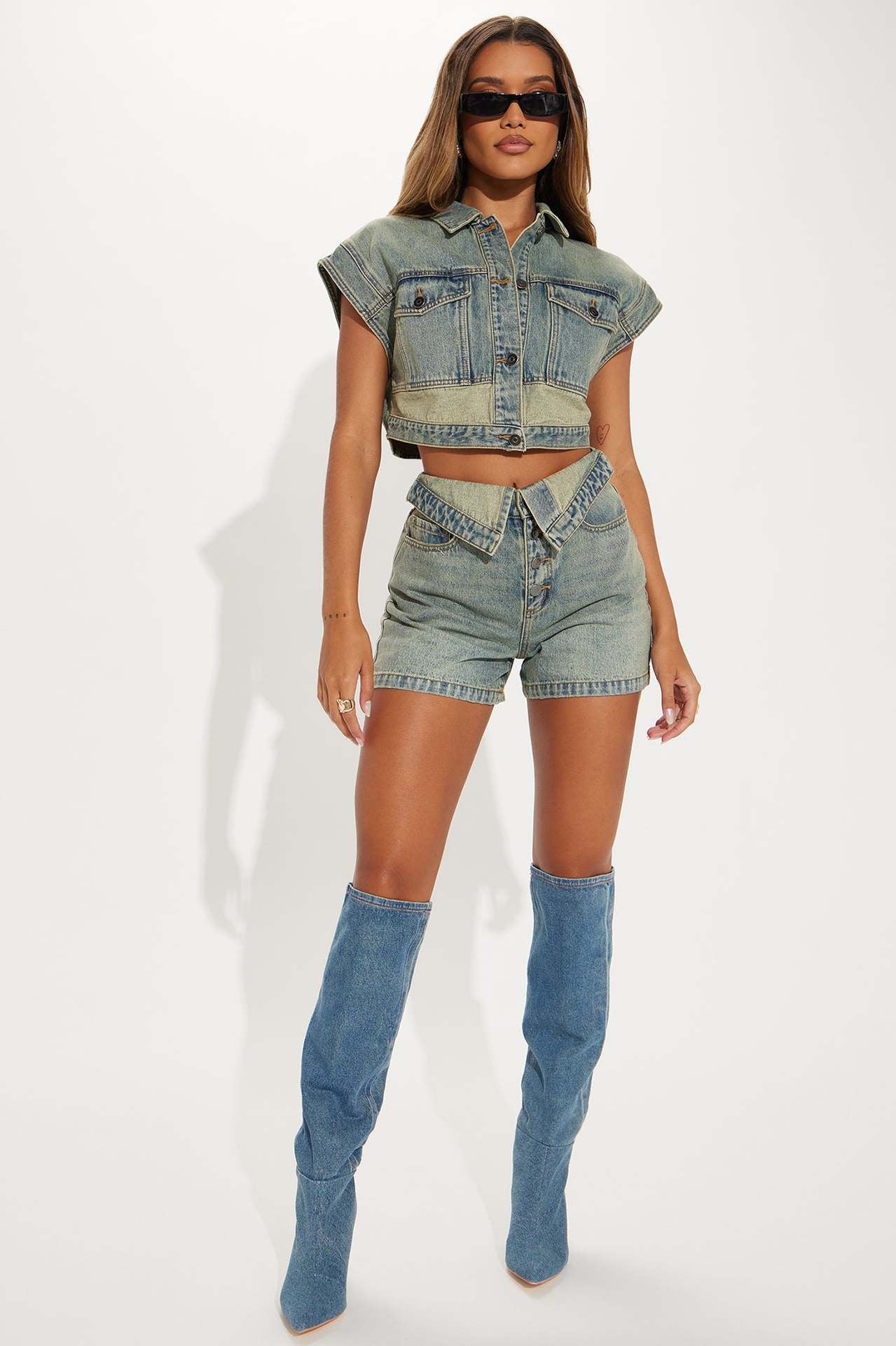 Denim Two-piece BEUPFORLIFE.com