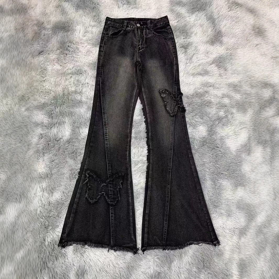 Women's Denim Flared Pants Be Up For Life