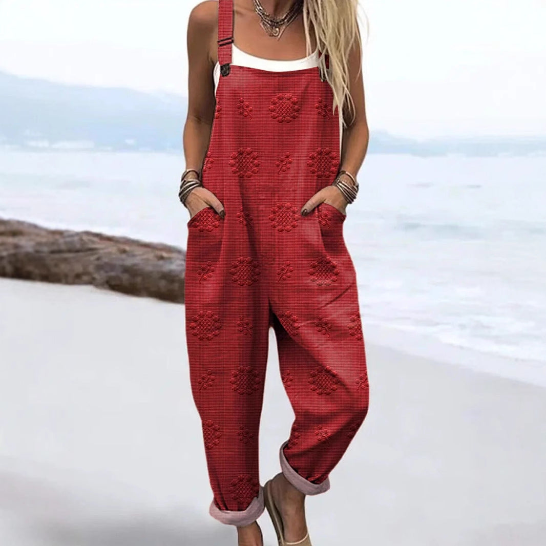 Vintage Print Jumpsuit BEUPFORLIFE.com