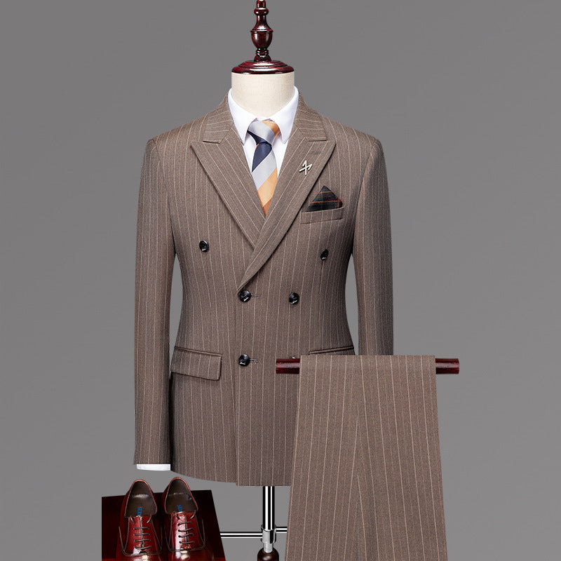 Men's Slim Fit, Four Seasons Double Breasted Suit - BEUPFORLIFE.com