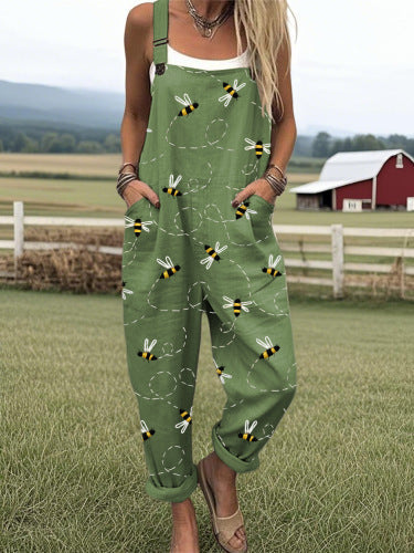 Digital 3D Print Casual Suspender Overalls BEUPFORLIFE.com