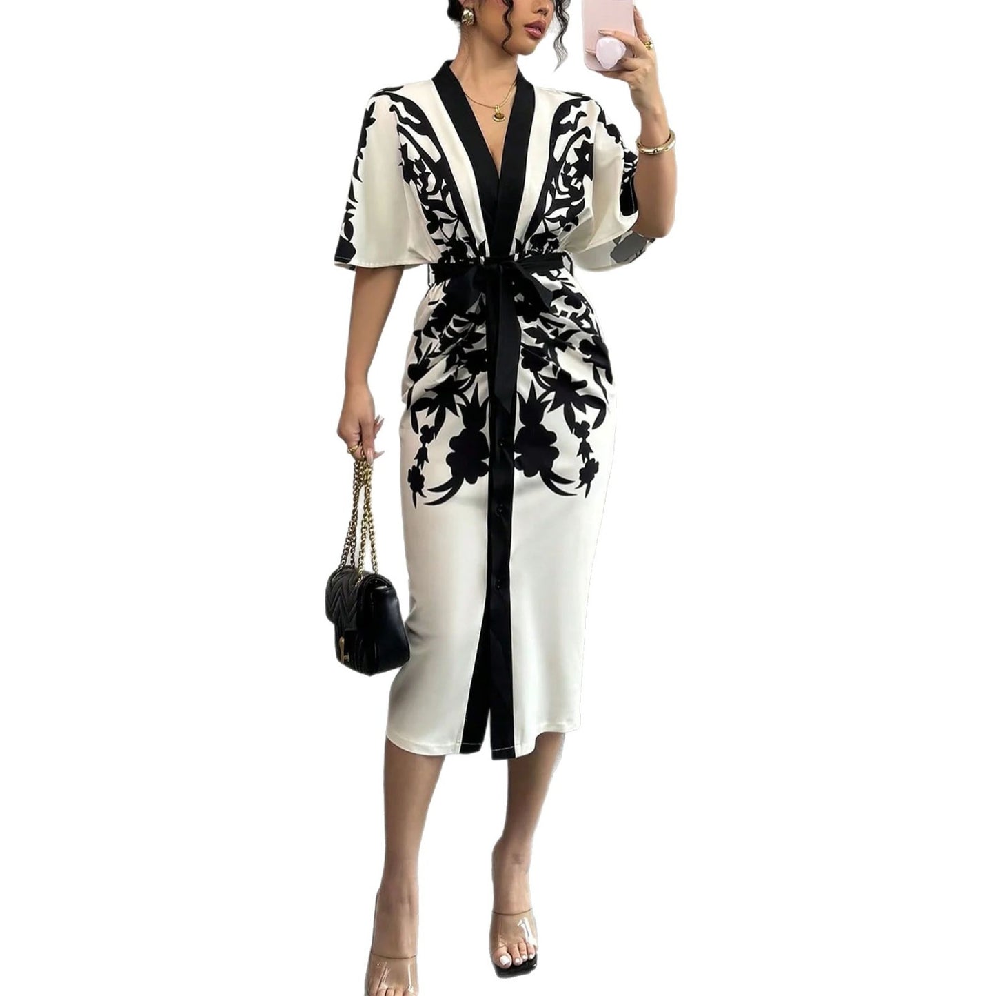 Retro Style Bohemian Print Dress
