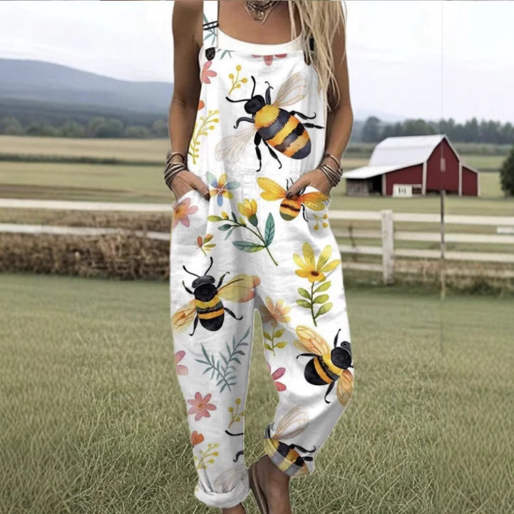Digital 3D Print Casual Suspender Overalls BEUPFORLIFE.com