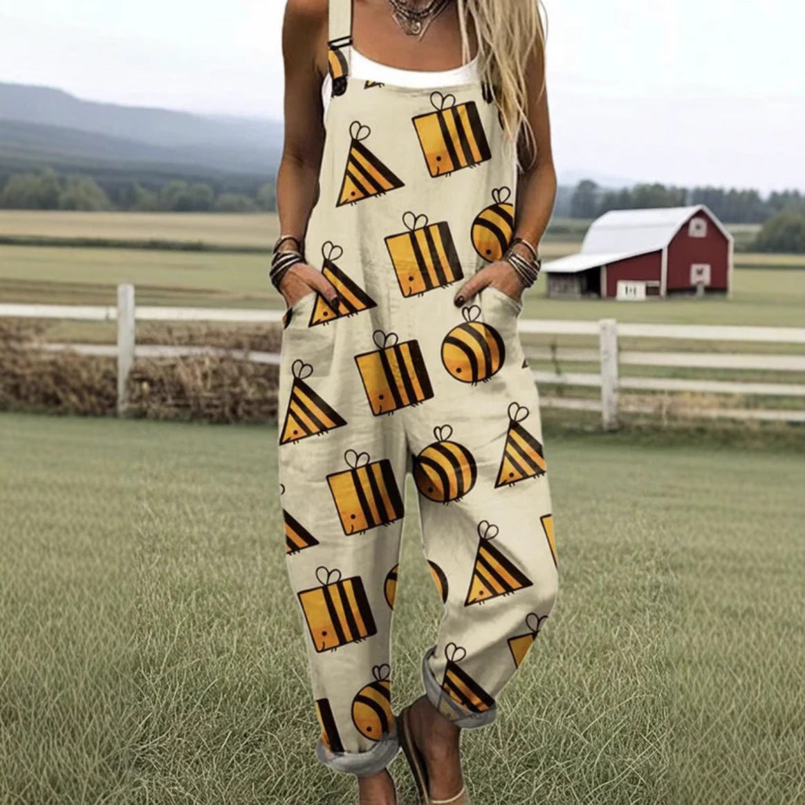 Digital 3D Print Casual Suspender Overalls BEUPFORLIFE.com