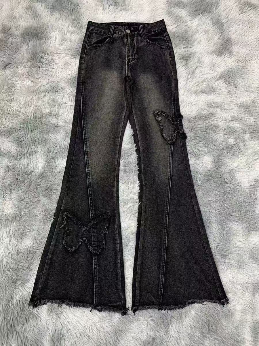 Women's Denim Flared Pants Be Up For Life