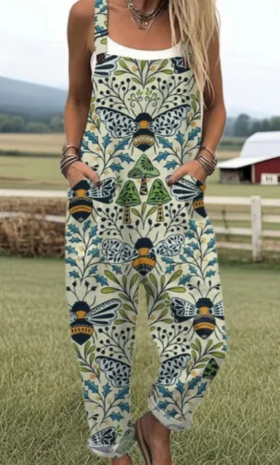 Digital 3D Print Casual Suspender Overalls BEUPFORLIFE.com