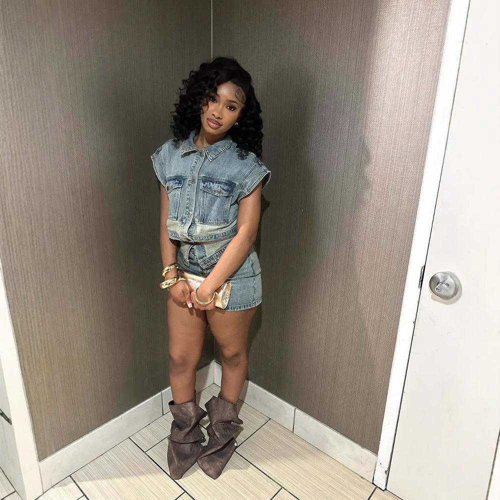 Denim Two-piece BEUPFORLIFE.com