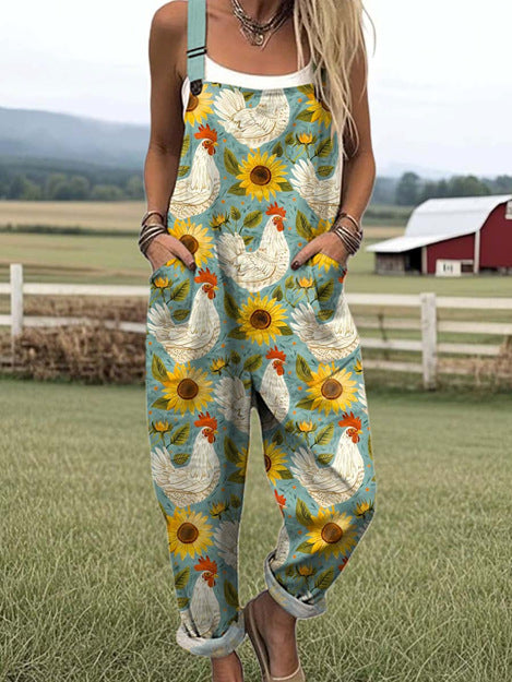 Digital 3D Print Casual Suspender Overalls BEUPFORLIFE.com