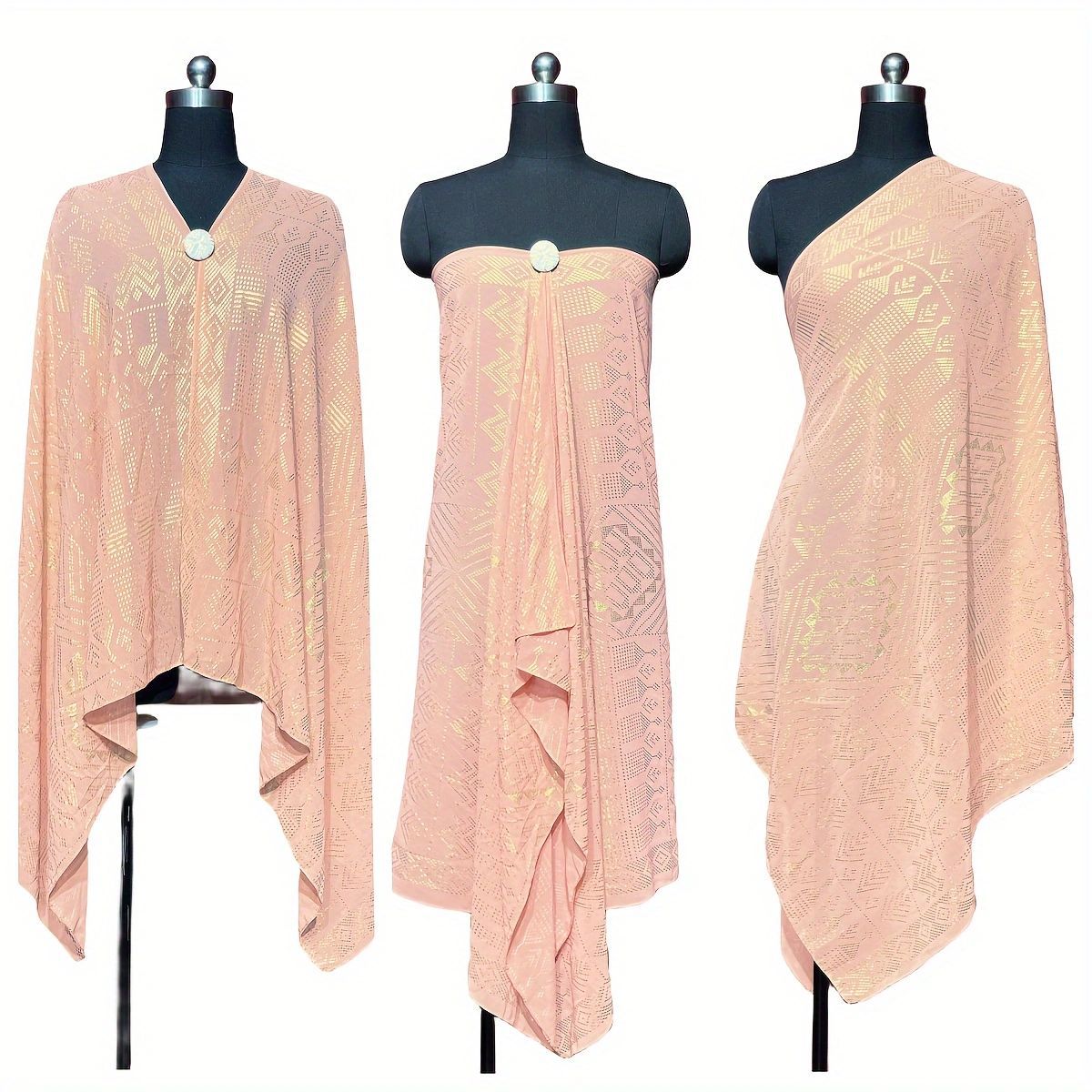 Gorgeous Tinfoil Gold Shawl Multifunctional Scarf BEUPFORLIFE.com