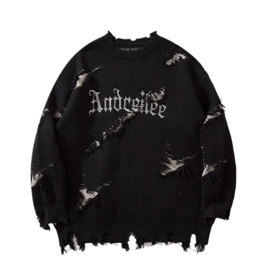 Ripped Frayed Designer Loose Sweater BEUPFORLIFE.com
