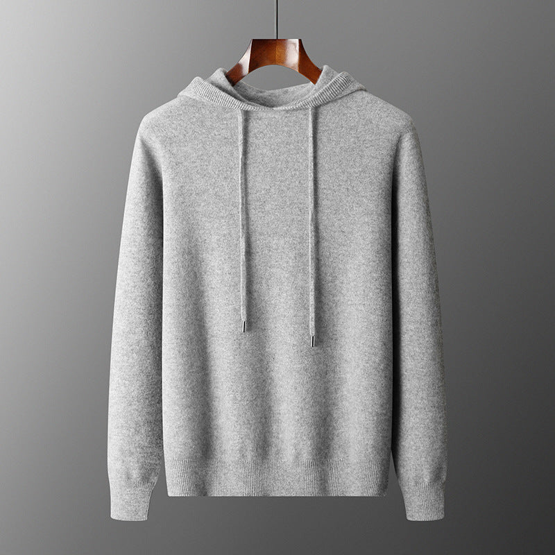 Solid Color Hooded Knitted Sweatshirt Pants Set BEUPFORLIFE.com