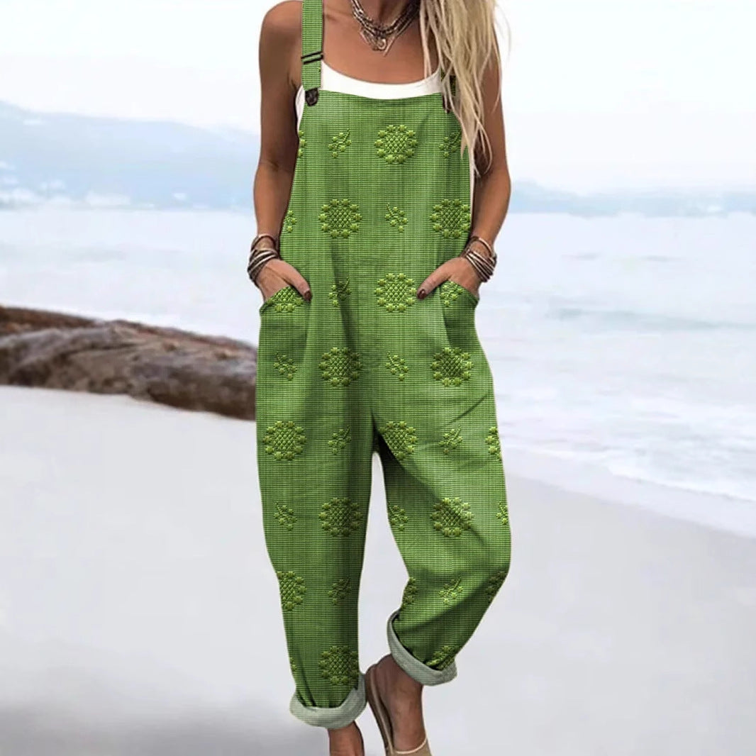 Vintage Print Jumpsuit BEUPFORLIFE.com