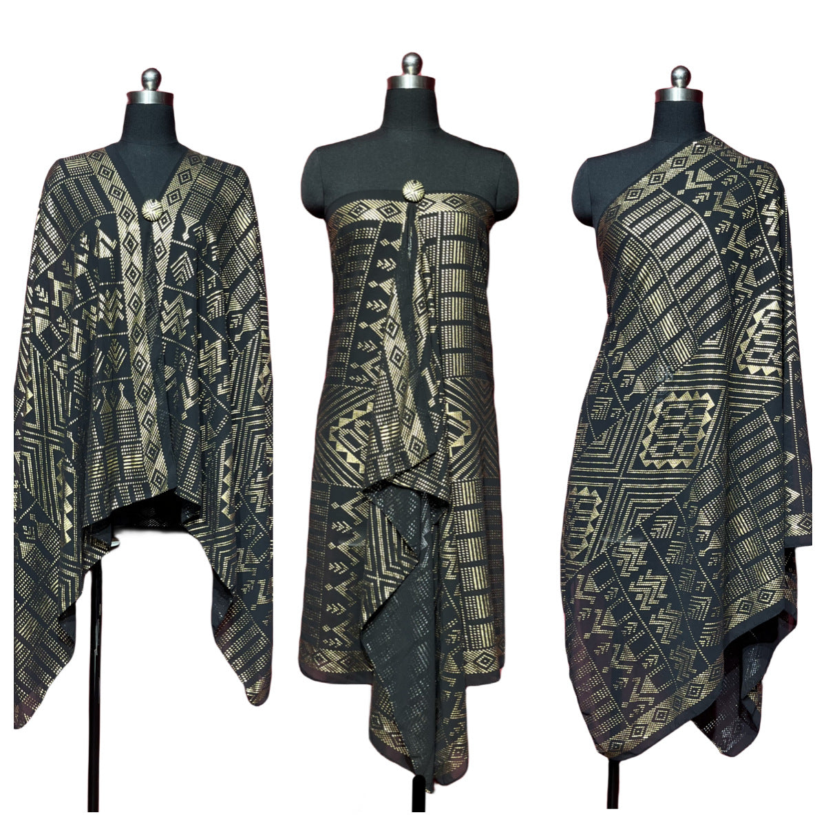 Gorgeous Tinfoil Gold Shawl Multifunctional Scarf BEUPFORLIFE.com