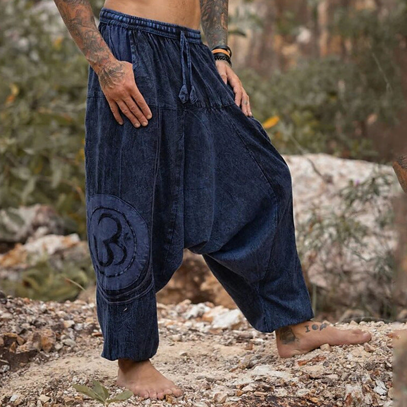 Ethnic Style Men's Casual Ankle-tied Pants BEUPFORLIFE.com