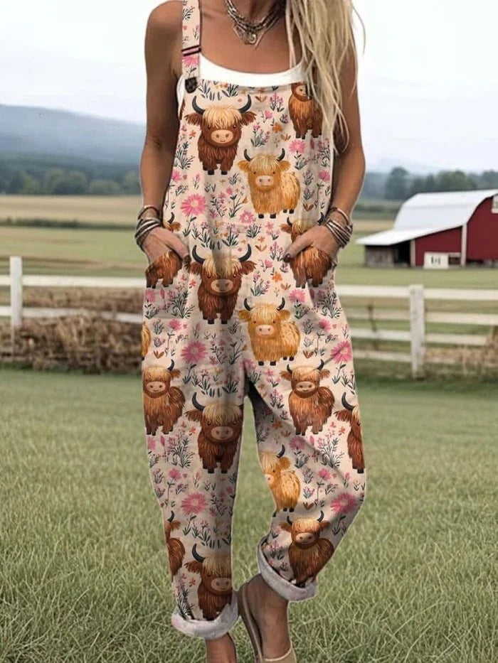 Digital 3D Print Casual Suspender Overalls BEUPFORLIFE.com