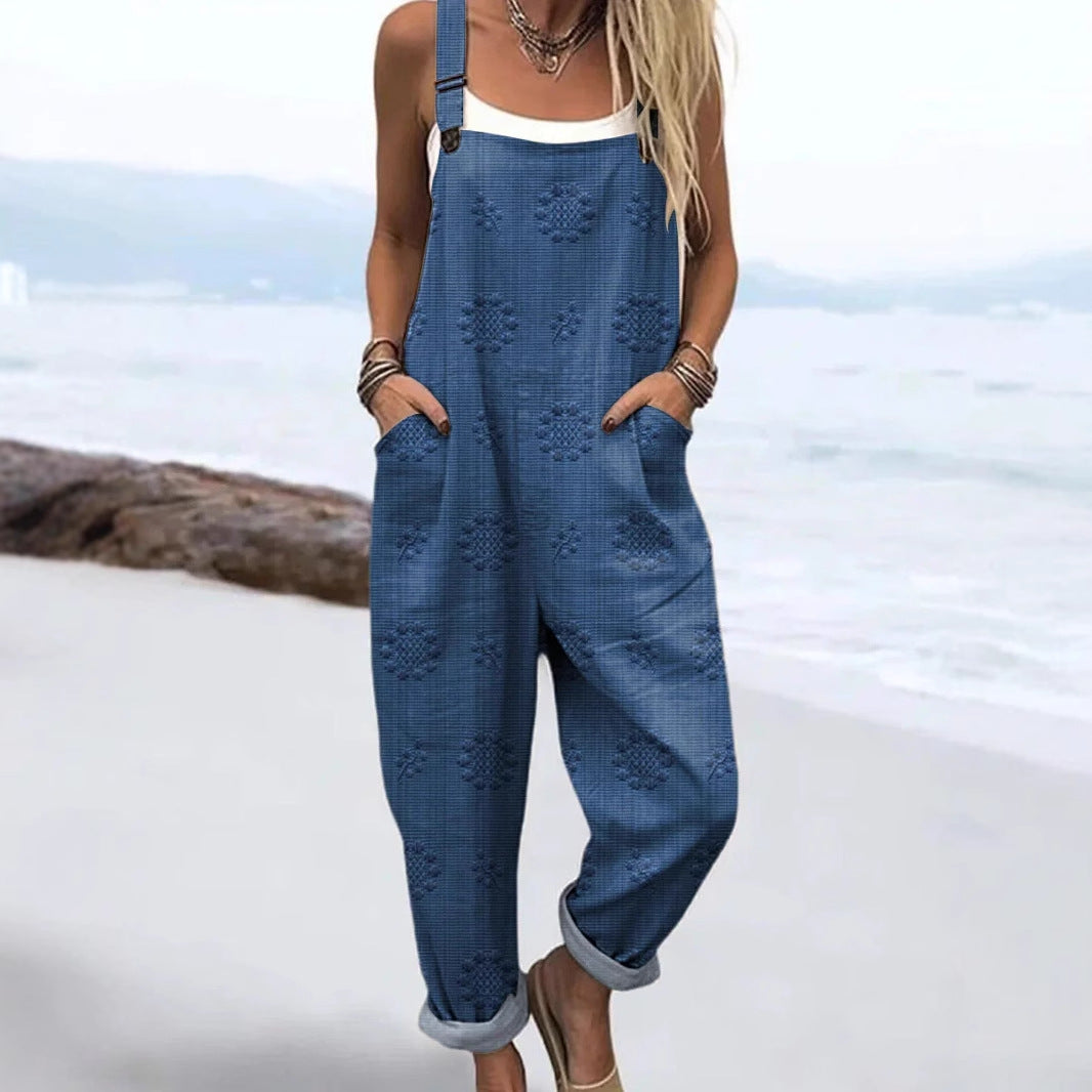 Vintage Print Jumpsuit BEUPFORLIFE.com