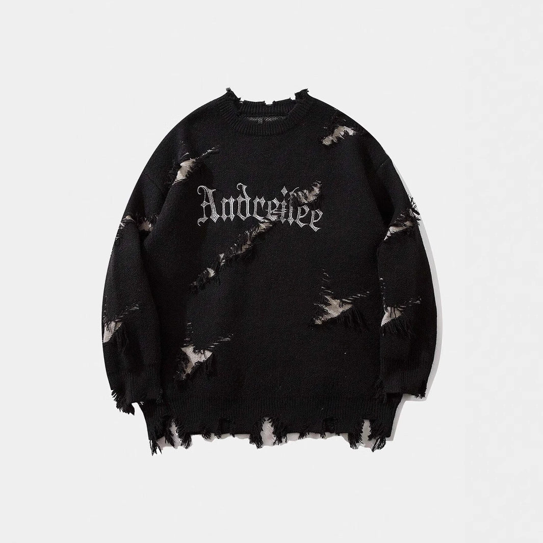 Ripped Frayed Designer Loose Sweater BEUPFORLIFE.com