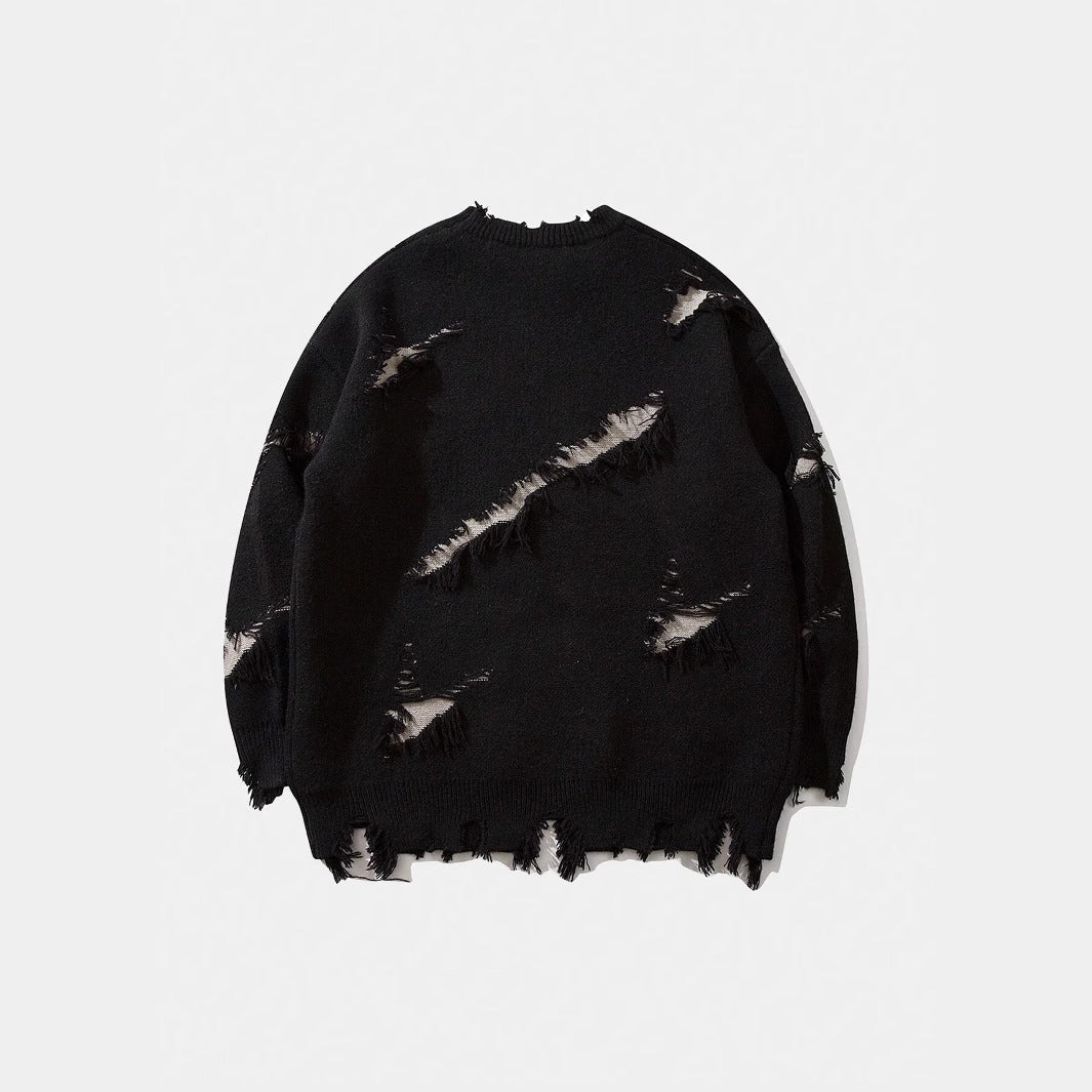 Ripped Frayed Designer Loose Sweater BEUPFORLIFE.com