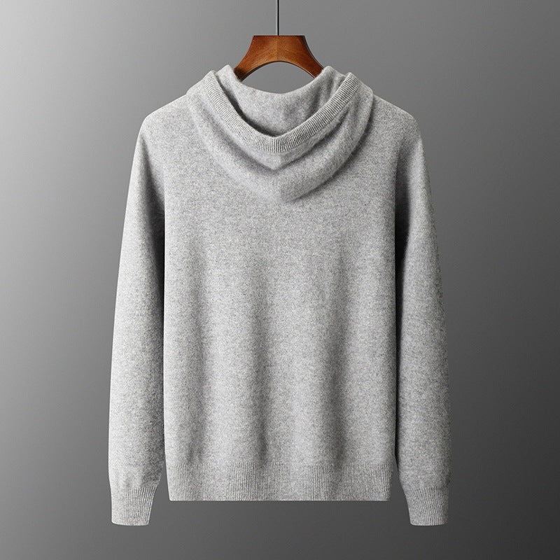 Solid Color Hooded Knitted Sweatshirt Pants Set BEUPFORLIFE.com