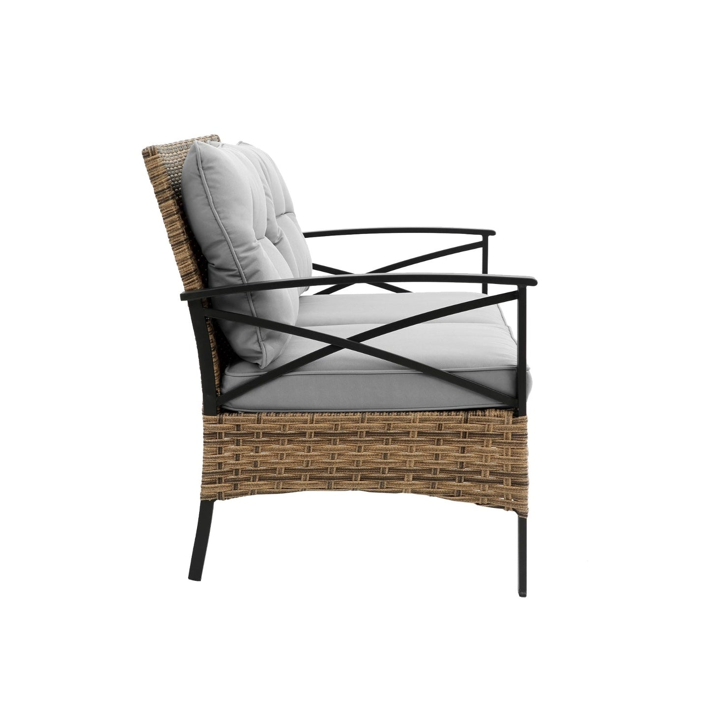 4 Piece Patio Sectional Sofa Set BEUPFORLIFE.com