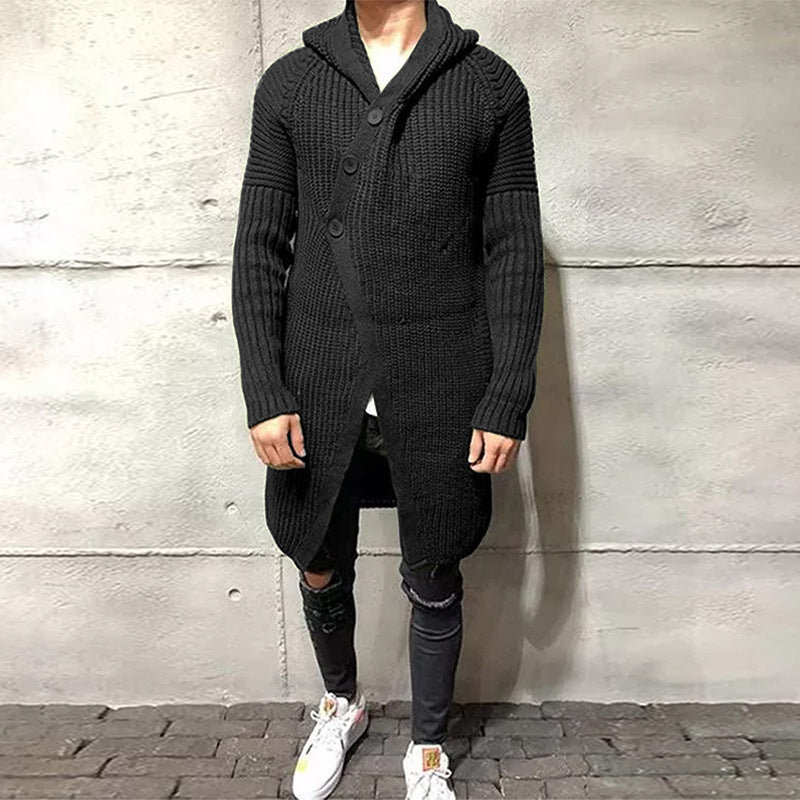 Long Knitted Hooded Sweater BEUPFORLIFE.com