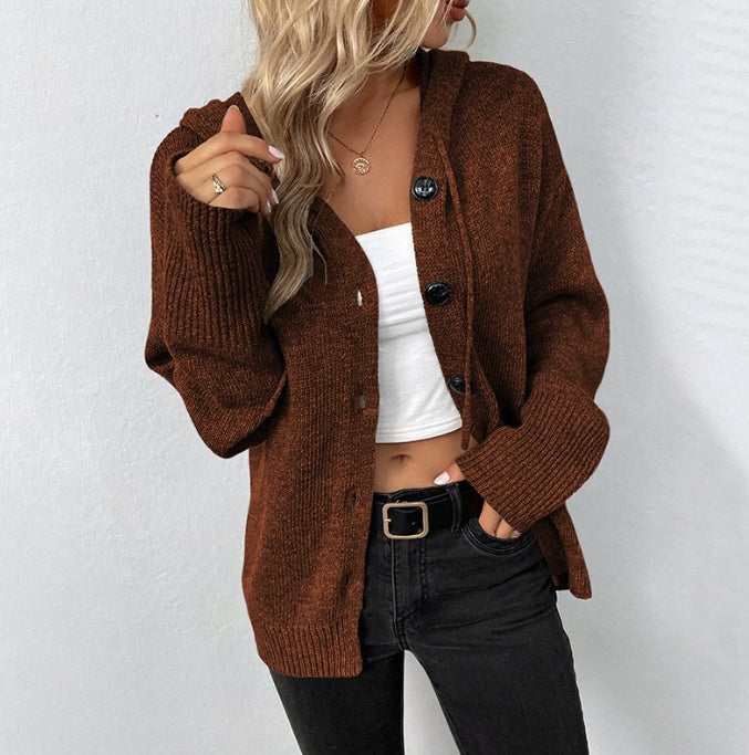Single-breasted Hooded Sweater BEUPFORLIFE.com