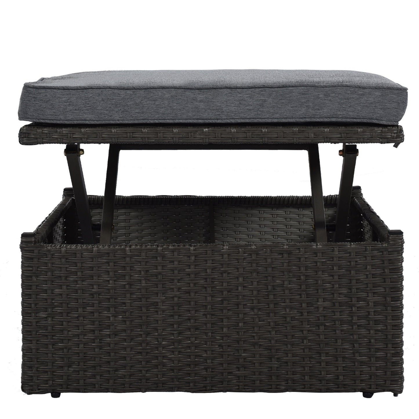 U Style Patio Rectangle Daybed With Canopy, Wicker Sectional Seating Be Up For Life