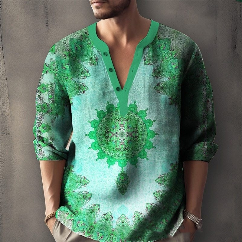 Printed Jacquard/Linen Sweater BEUPFORLIFE.com