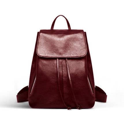 Fashionable Korean All-match Genuine Leather Women's Backpack BEUPFORLIFE.com
