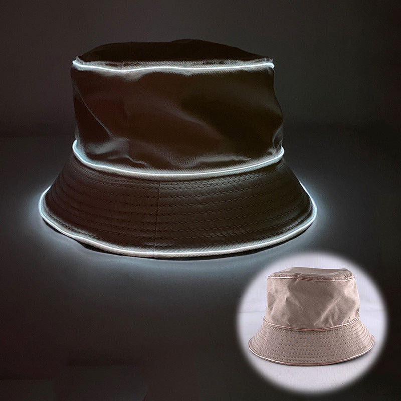 LED Luminous Unisex Solid Color Flat Top Sun Hat BEUPFORLIFE.com