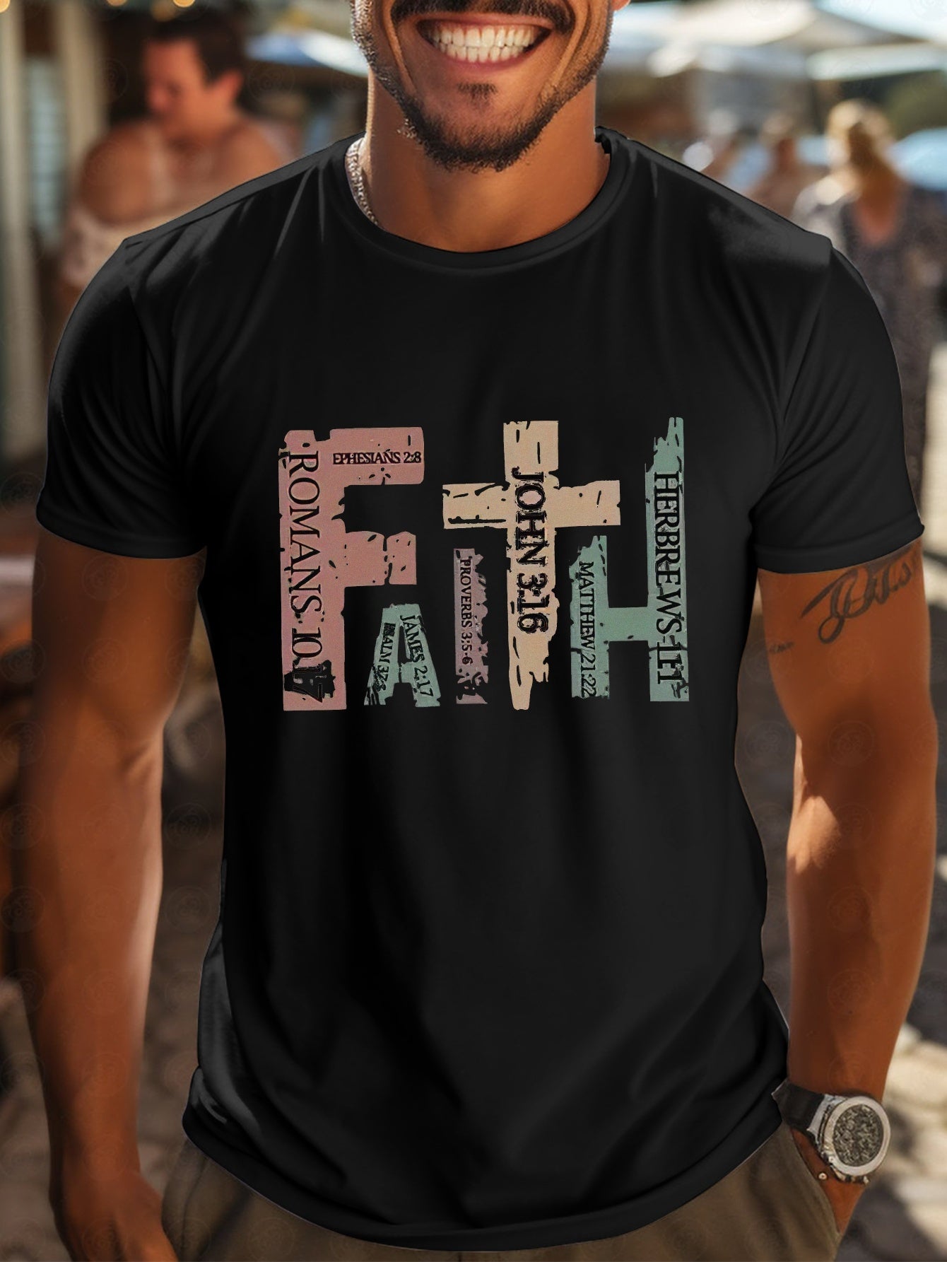Faith Round Neck T-shirt Be Up For Life