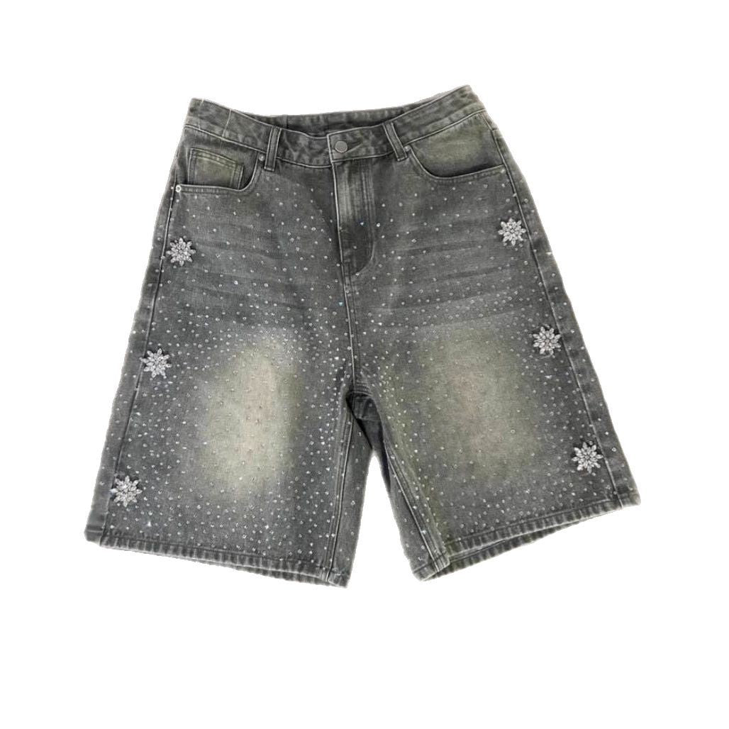 Shine UP Washed Denim Shorts Be Up For Life