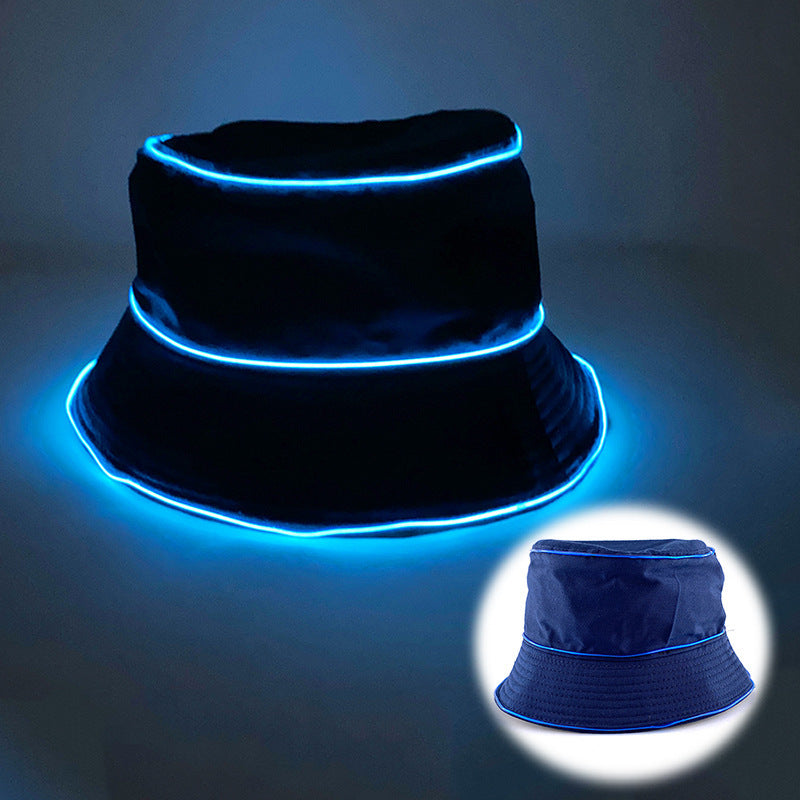 LED Luminous Unisex Solid Color Flat Top Sun Hat BEUPFORLIFE.com